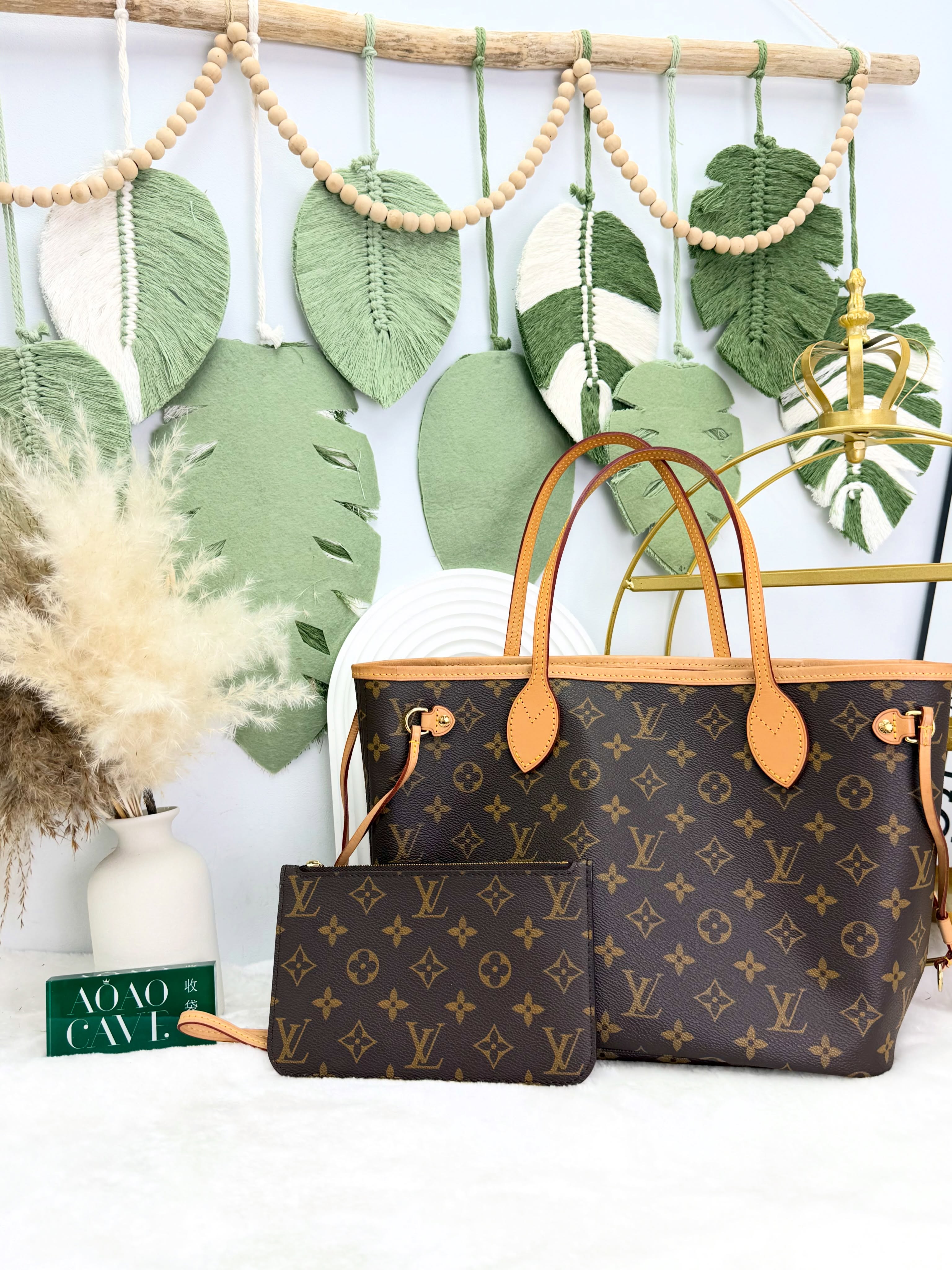 LV👜 PRE OWNED 🛍️老花Neverfull有塵袋 有子袋 晶片款 🤎 