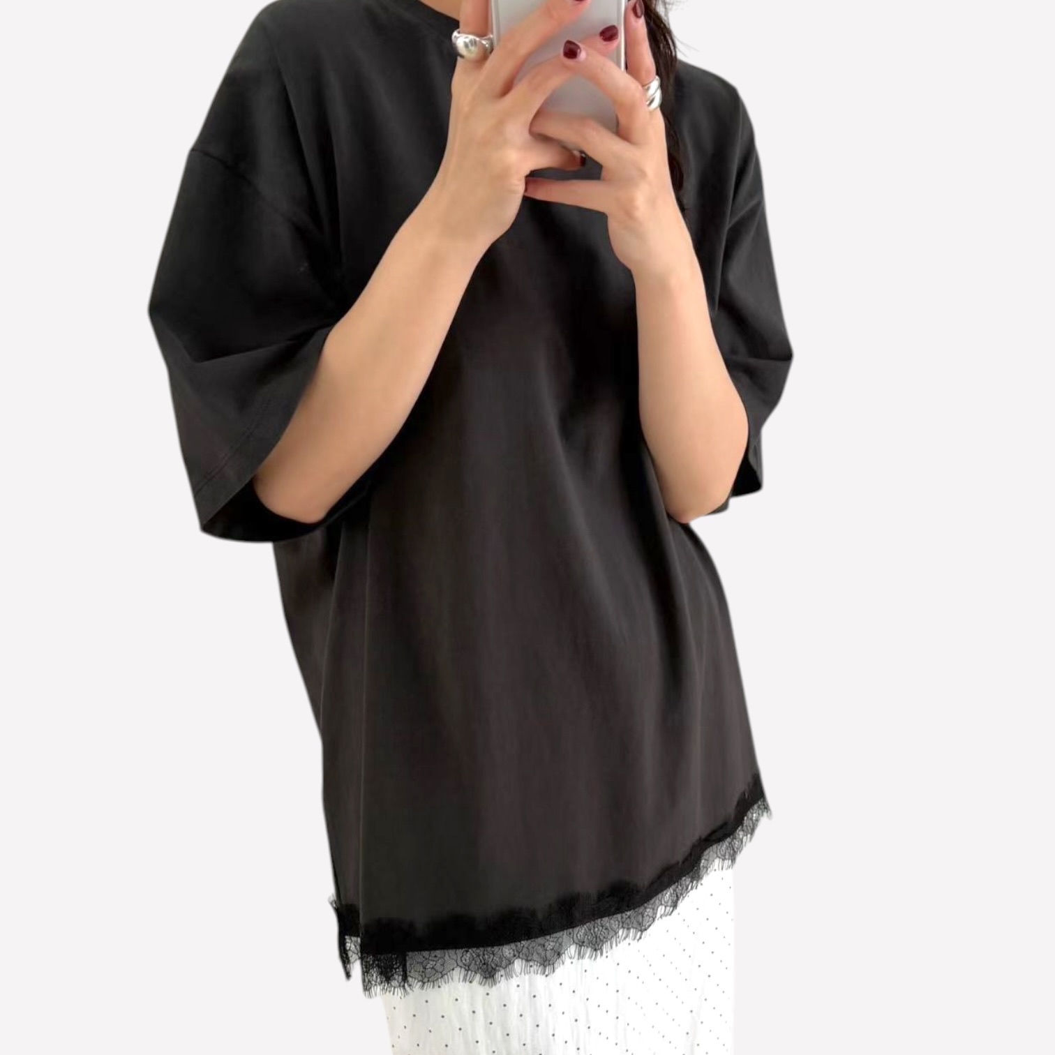 221034 Lace長腳tee