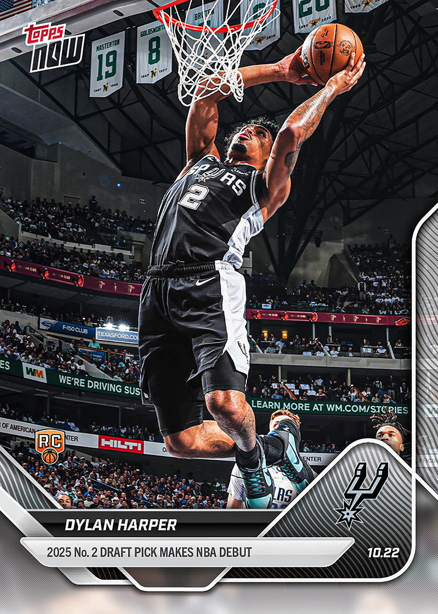 Dylan Harper RC - 2025-26 NBA Topps NOW® #7 San Antonio Spurs 新人卡｜PR 6,491