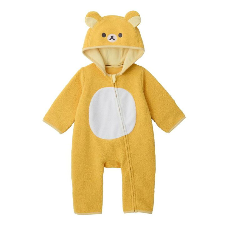 部分現貨🇯🇵預訂 日本直送🇯🇵Rilakkuma Baby鬆弛熊兩色人物造型抓絨長袖連帽連身服
