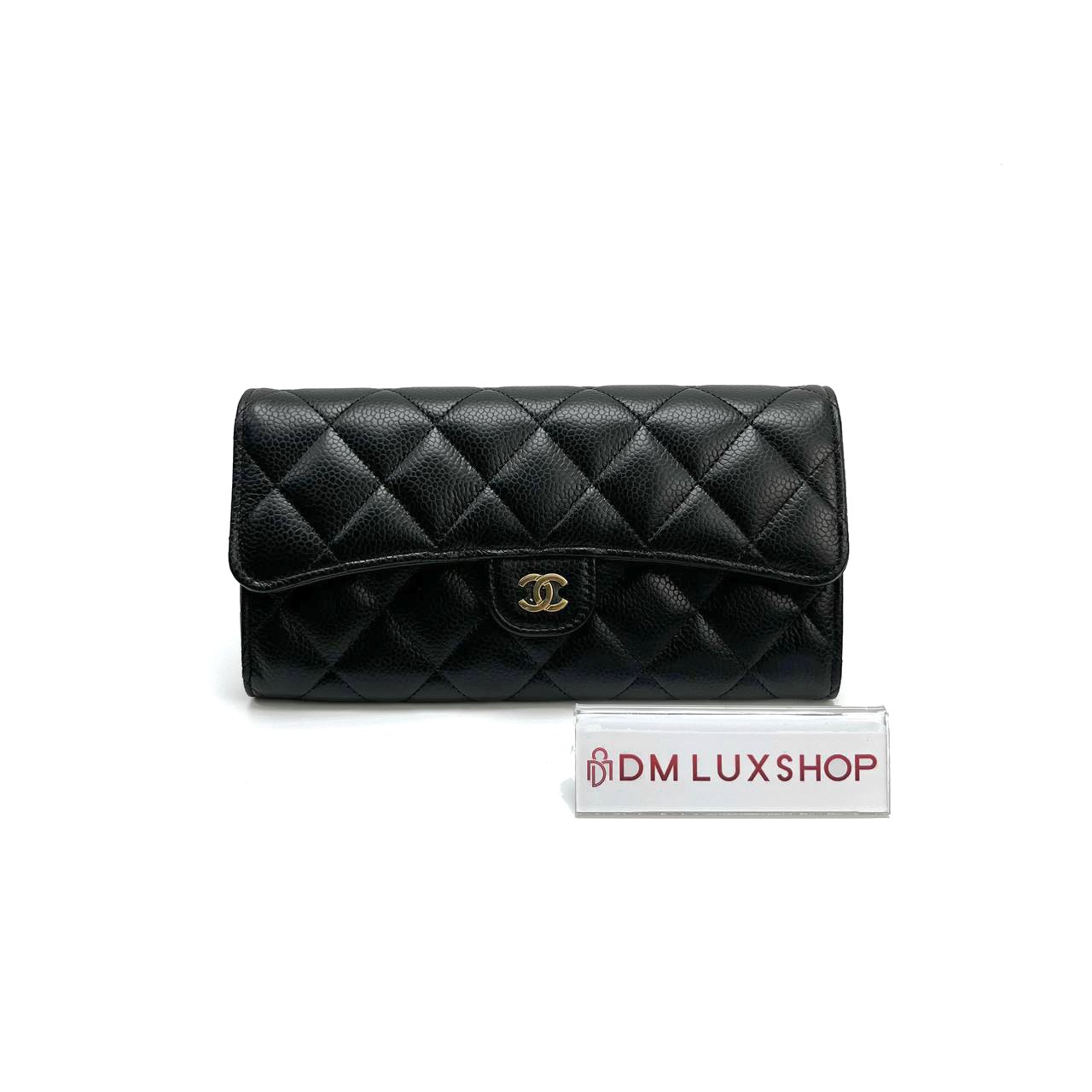 Chanel Classic Flap Black Caviar Long Wallet GHW (Serial 31)