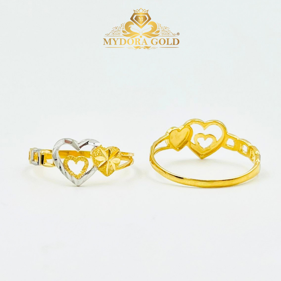 MYDORA Cincin Stamping Tri-Love l EMAS 916/22K
