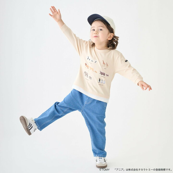 🇯🇵預訂 日本直送🇯🇵Petit Main x Tomica系列三色恐龍動物車車印花假兩件長袖T恤