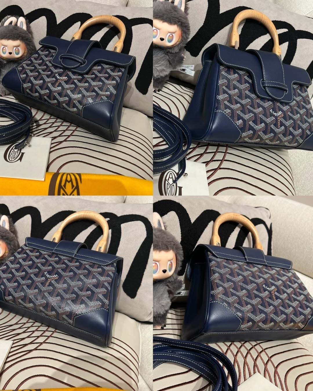 Goyard Saigon mini BLEU MARINE 100%Authentic ,98%new ✅strap✅dust bag