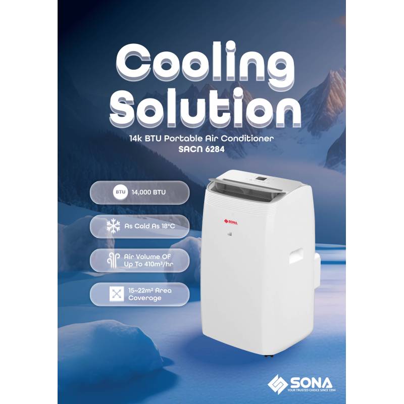 SONA 14kBTU Portable Air Conditioner SACN 6284