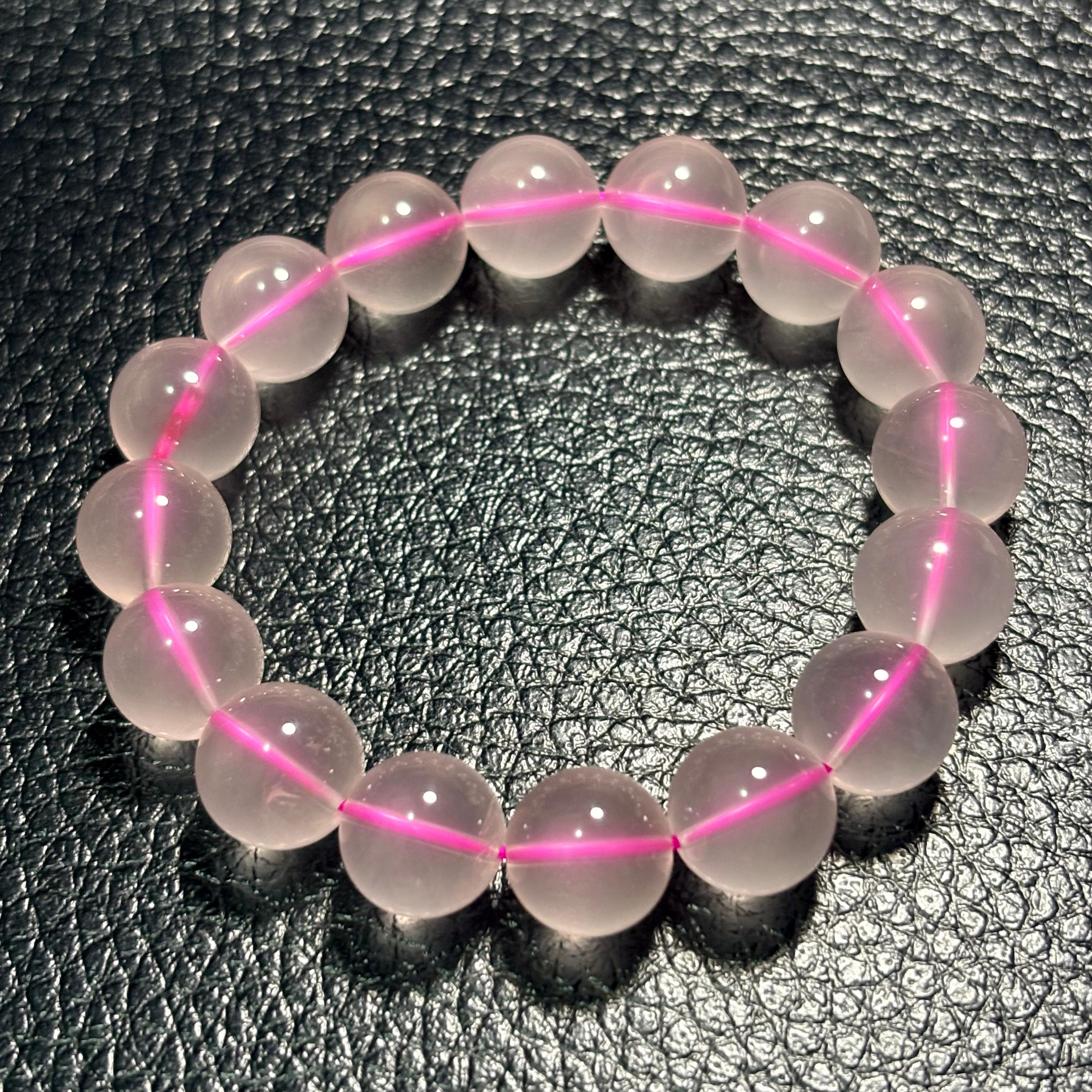 12.5mm星光粉晶手串（附送證書）No. 2870