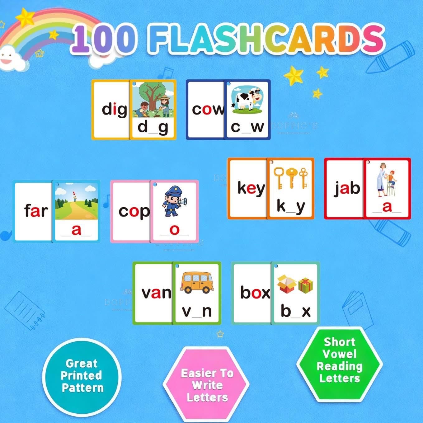 益智英文單字讀寫卡(100張)