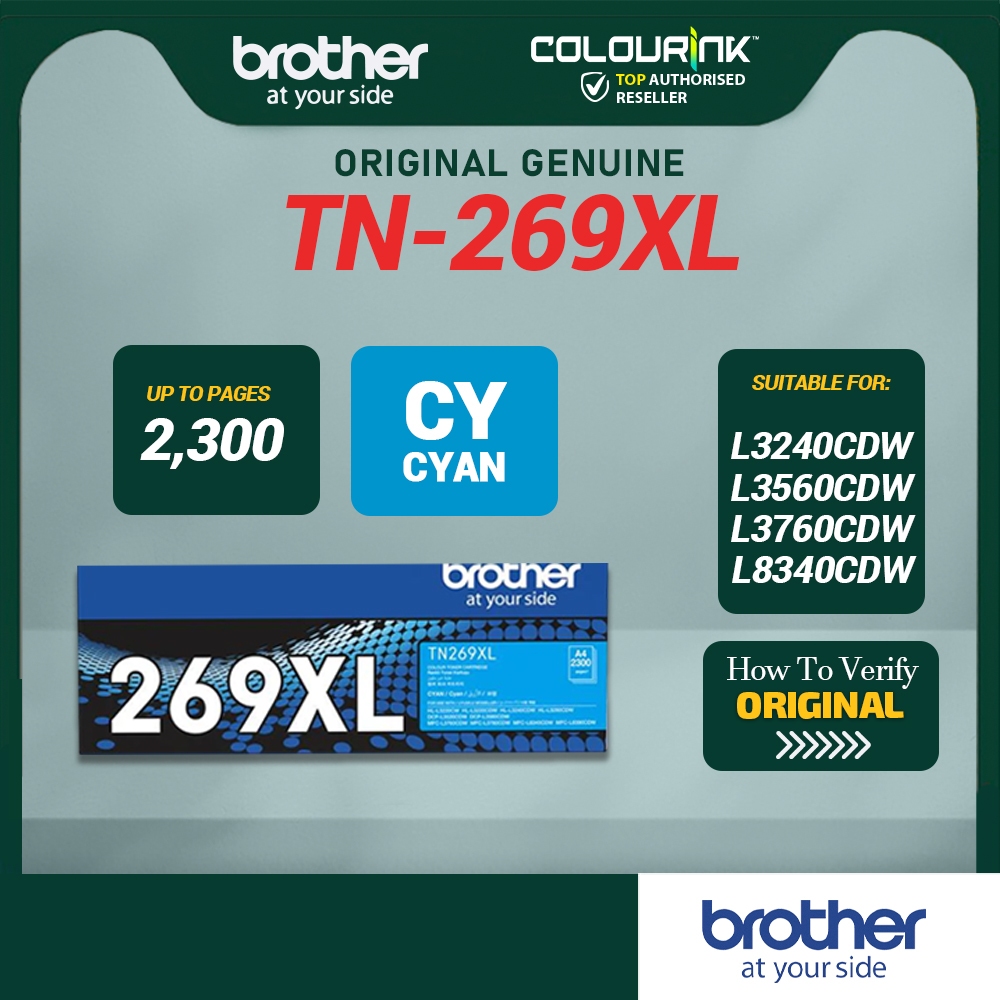 Brother ORIGINAL GENUINE TN-269XL Colour Toner HL-L3240CDW DCP-L3560CDW MFC-L3760CDW MFC-L8340CDW TN269XL TN269 L3560CDW