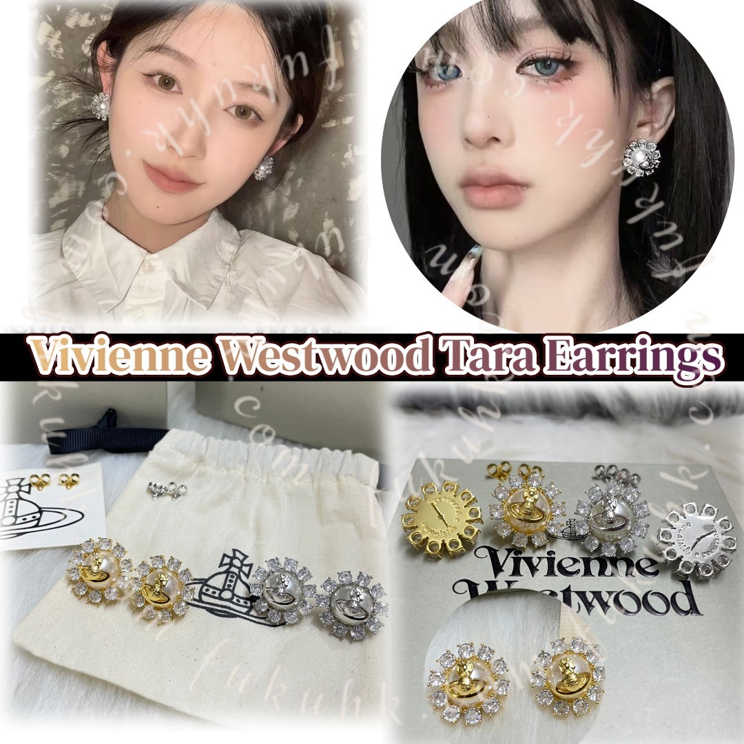 0902 Vivienne Westwood Tara Earrings 珍珠花朵耳環 連禮盒 10月頭