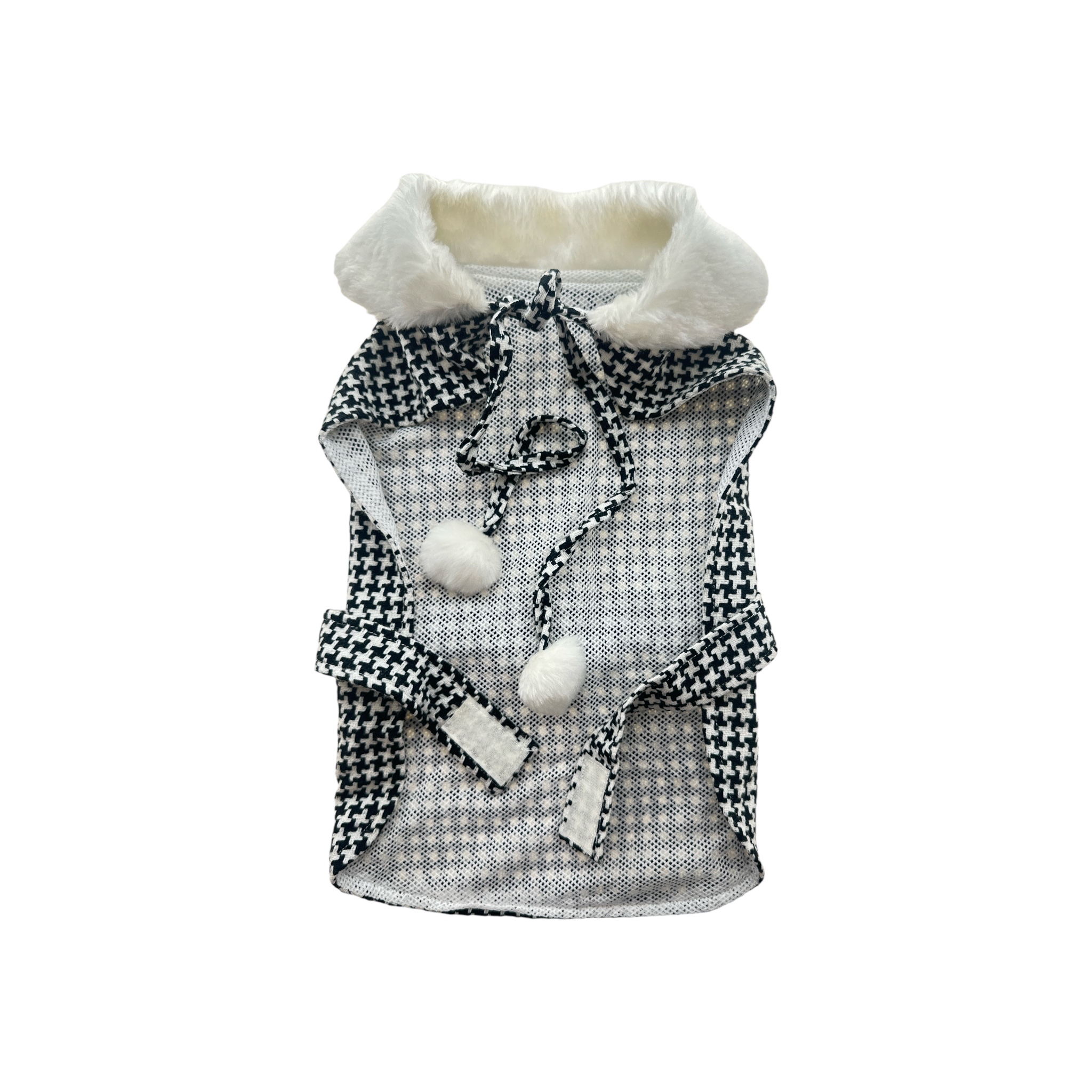 S007  白色毛披肩 white fur shawl
