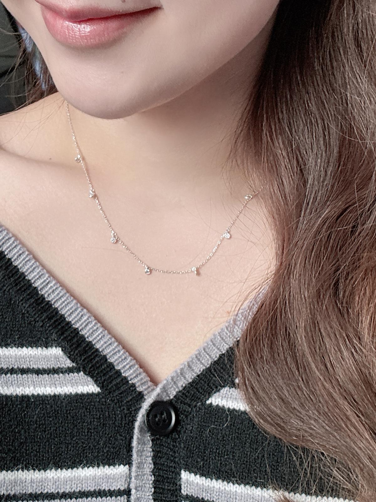 【約會必備】925純銀加鋯石頸鏈