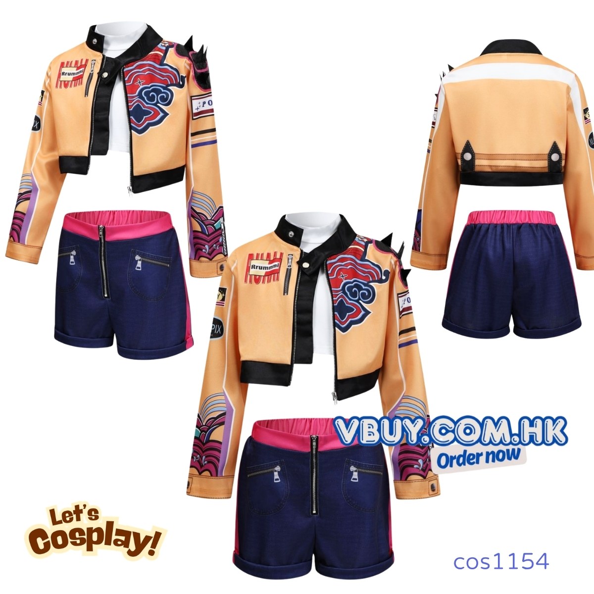 Rumi Demon Hunters Costume 獵魔女團衣服 彩色Fashion版 兒童Kpop Cosplay服裝 香港現貨角色扮演套裝 cos1154