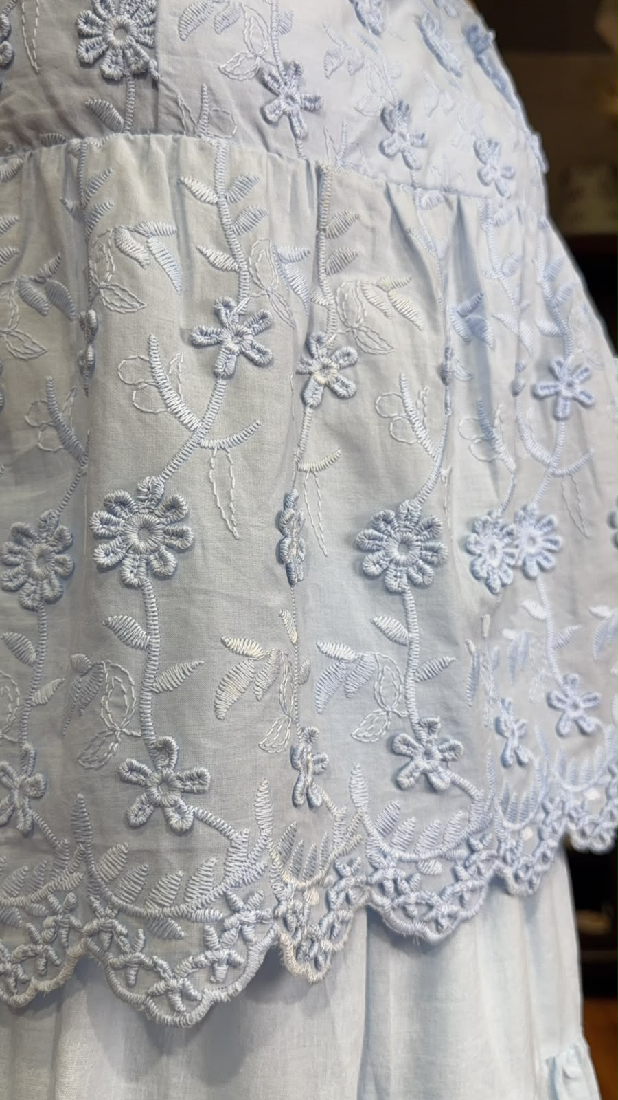 3160 Baby Blue 3D Emb. Top