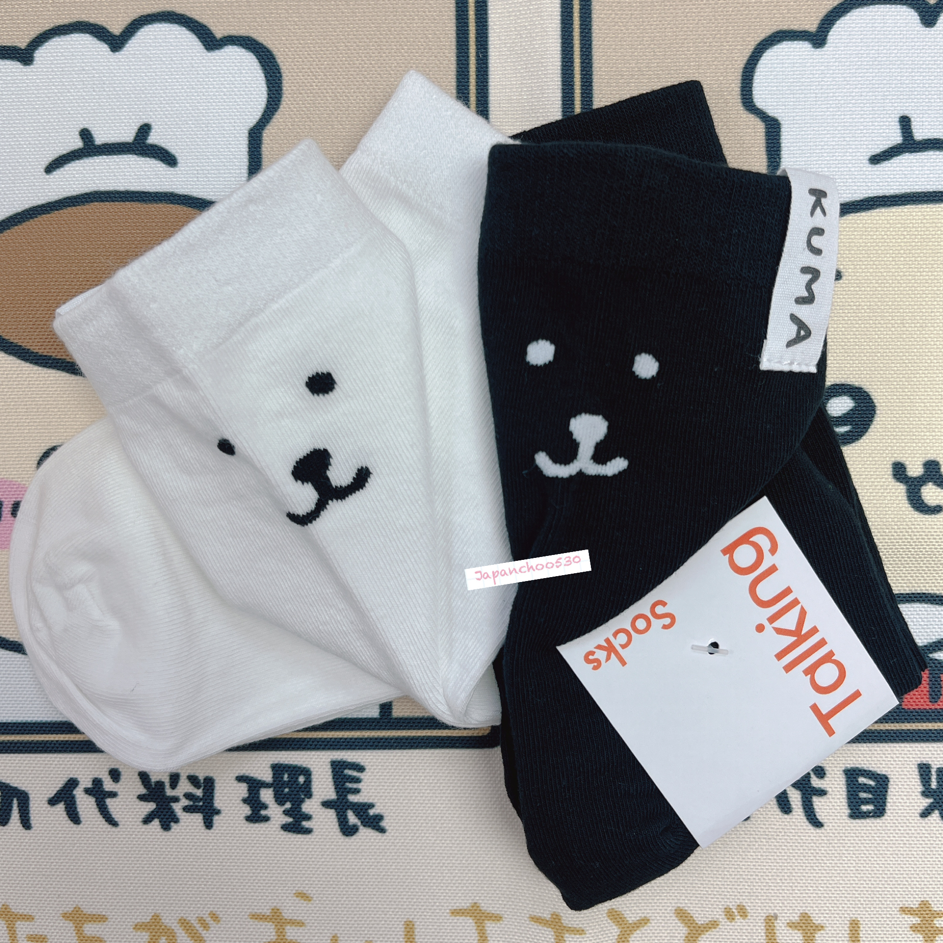 日本現貨/預訂📍Joke Bear大頭圖案長襪