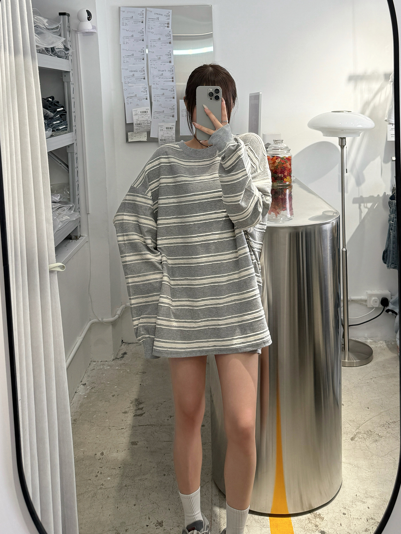 𝐓𝐞𝐱𝐭𝐮𝐫𝐞𝐝 𝐬𝐭𝐫𝐢𝐩𝐞𝐝 𝐨𝐯𝐞𝐫𝐬𝐢𝐳𝐞𝐝 𝐥𝐨𝐧𝐠 𝐬𝐥𝐞𝐞𝐯𝐞 𝐭𝐨𝐩