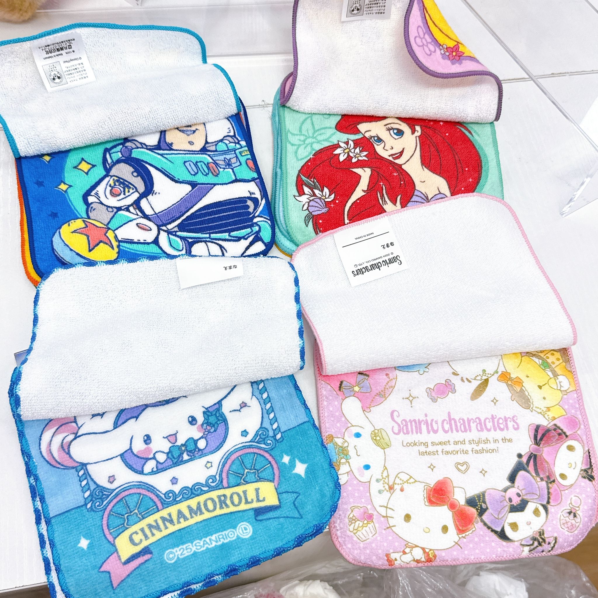 日本直送Sanrio 迪士尼新款小童手巾