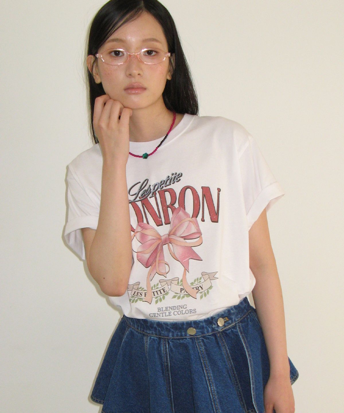🇰🇷訂購｜ronron 26SS｜VINTAGE DOUBLE RIBBON BASIC FIT T SHIRT 4色 