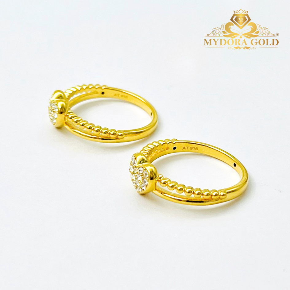 MYDORA Cincin CZ Love Minimalist (5G) l EMAS 916/22K