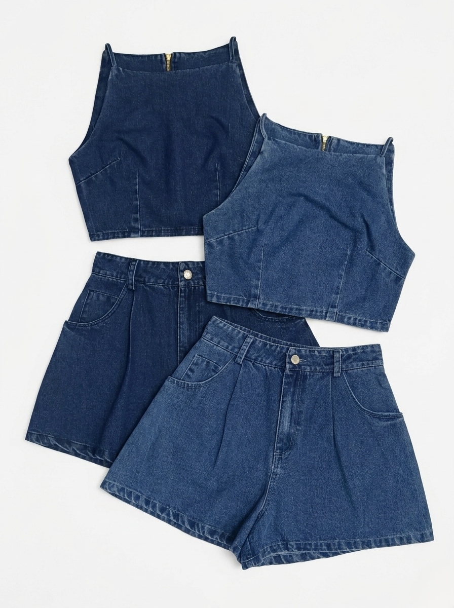 Vintage Denim Two Piece Set M170