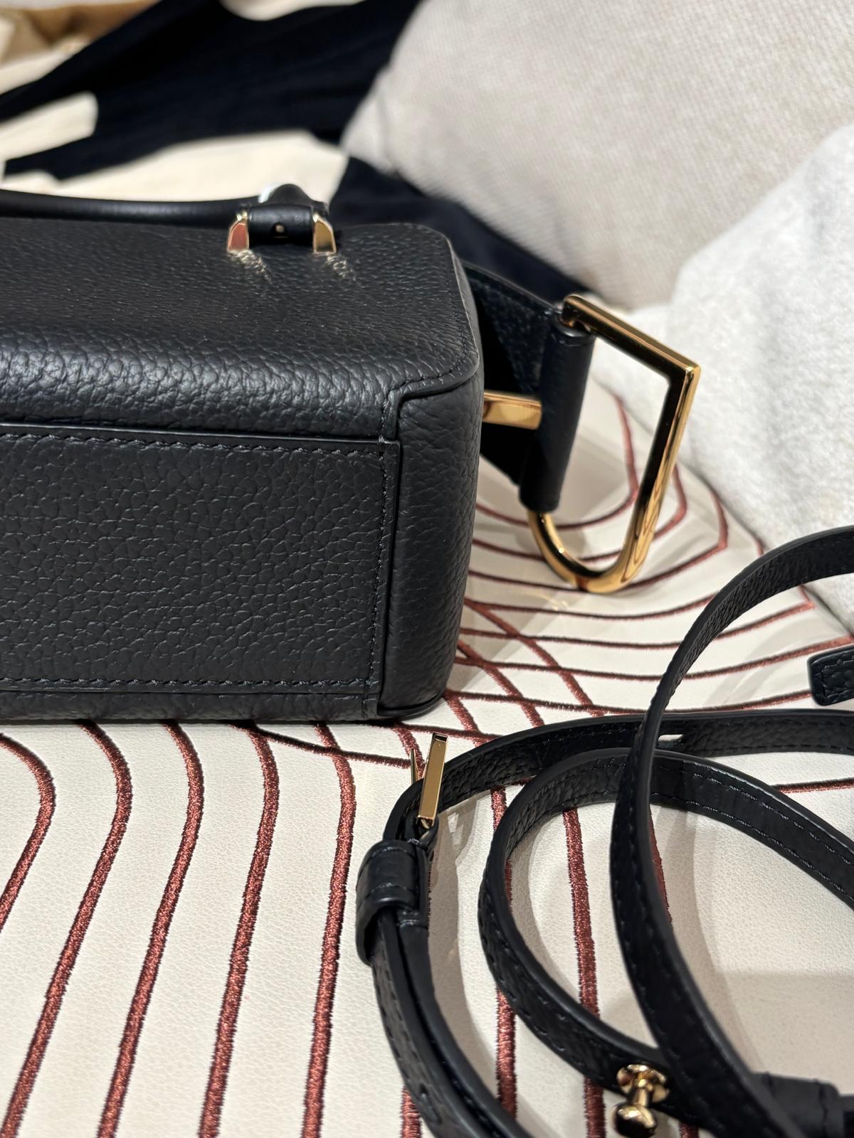 Delvaux cool box nano 黑金牛皮，100%Authentic,99%new✅dust bag 