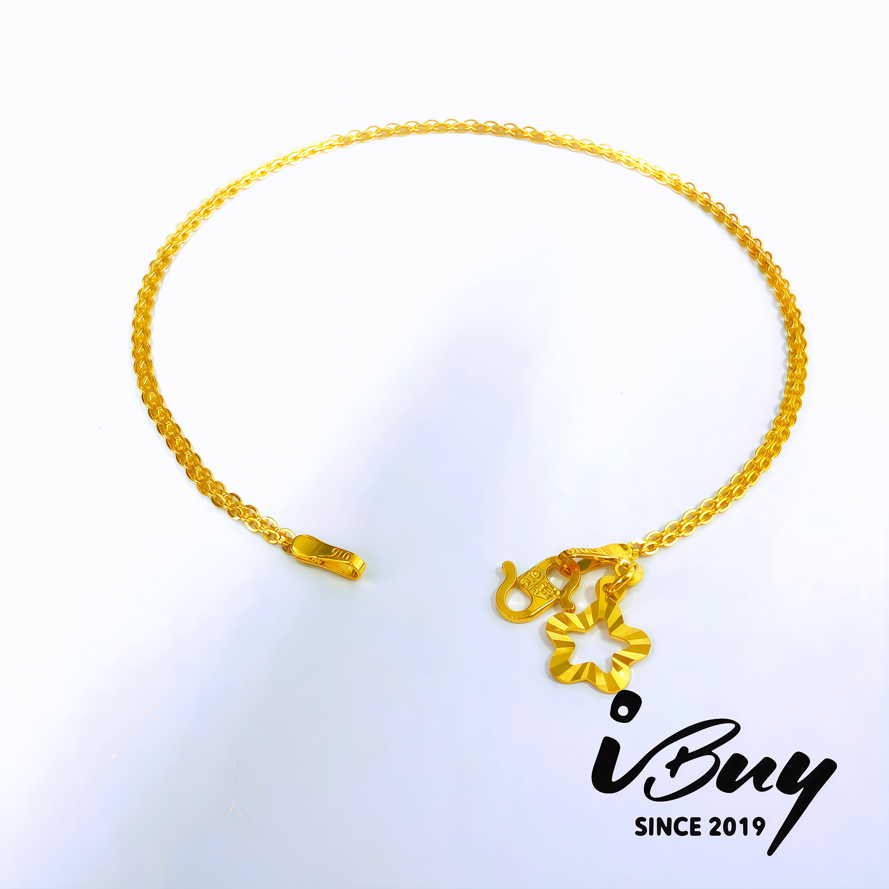 916 GOLD MILAN 2 LINE BRACELET 916 金 米兰双行手链