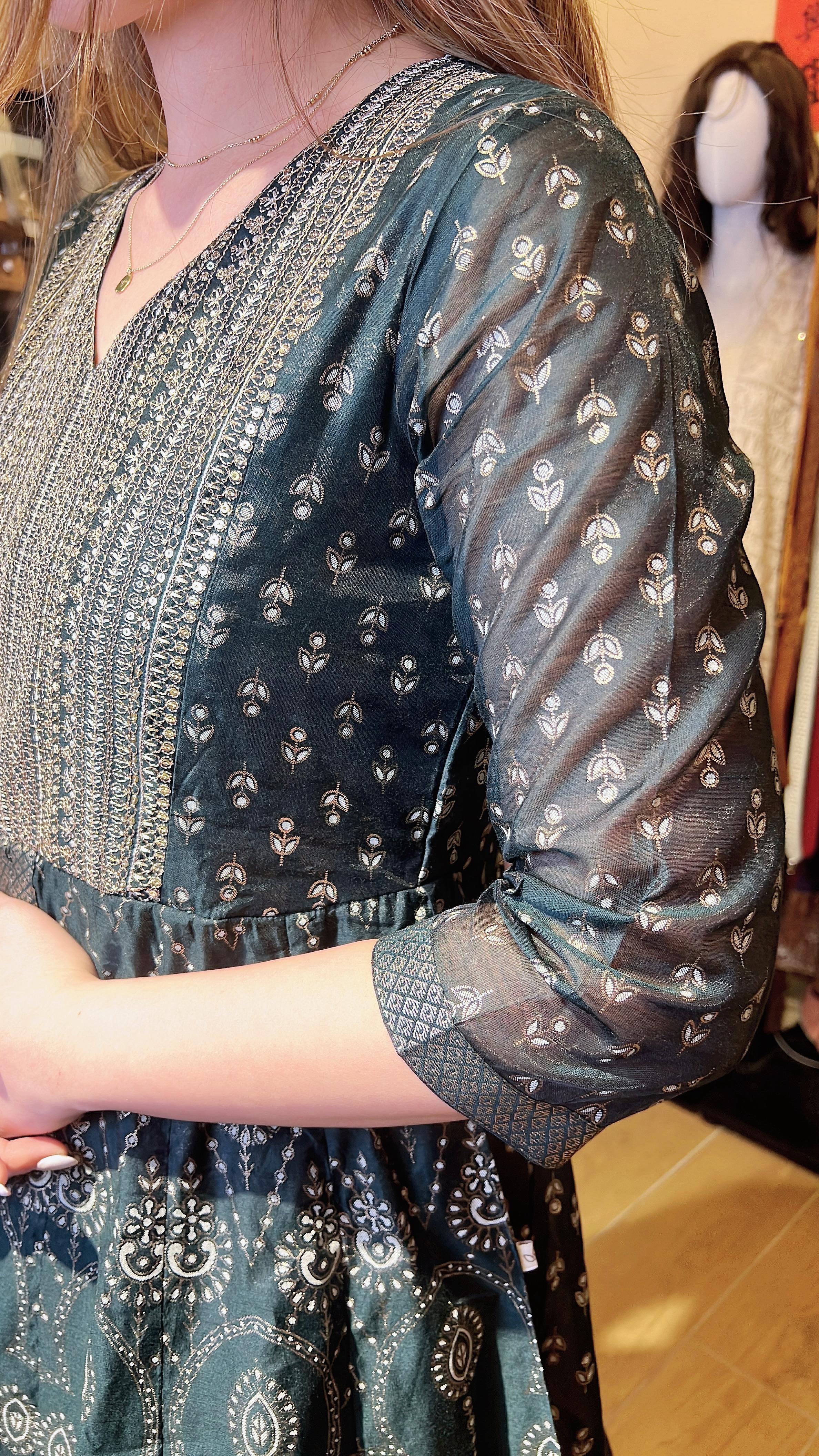 Forest Green Fake 2-layer Mid-sleeve OP 49" #1001