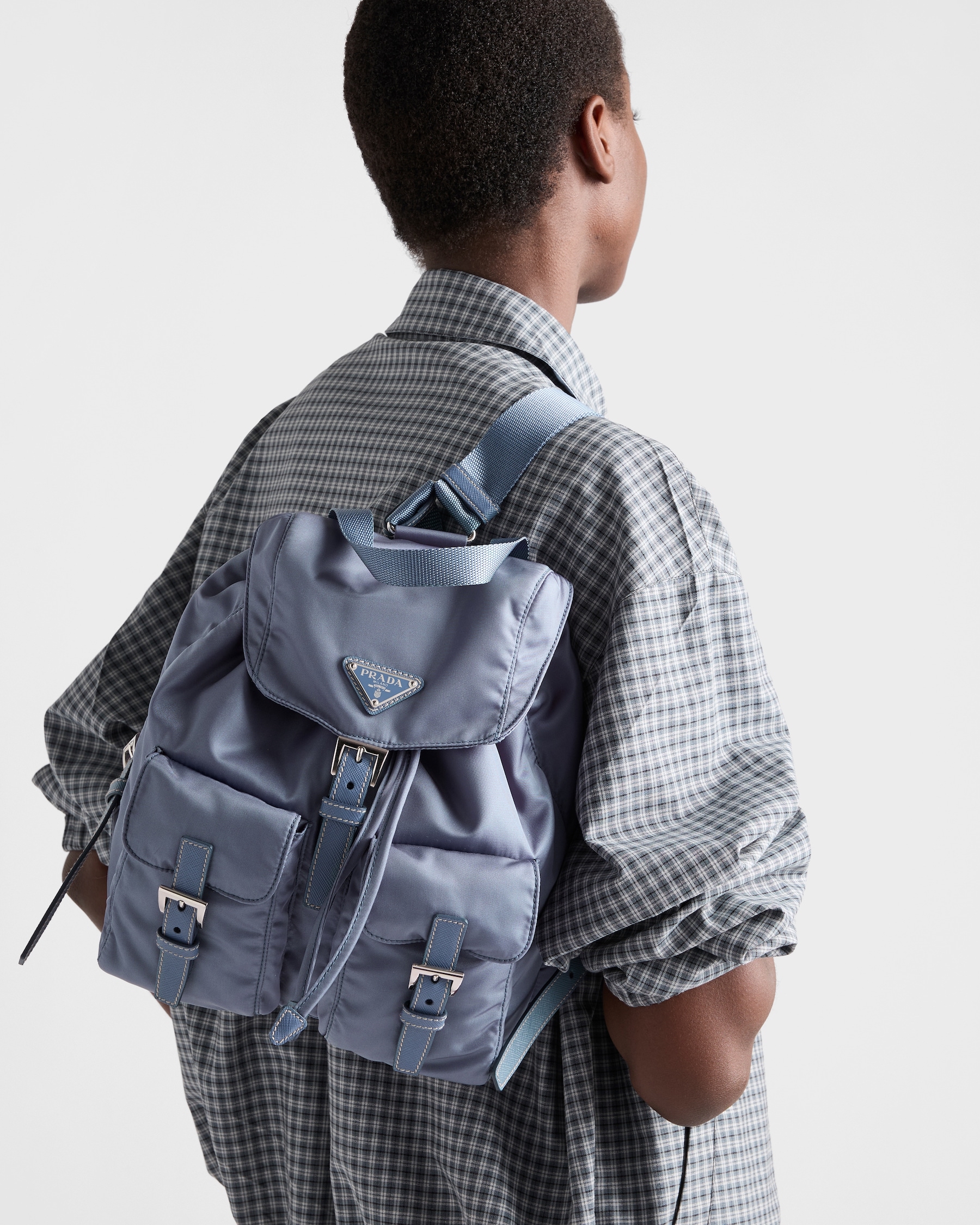 精選貨品折扣✨訂貨📮Prada small size backpack  Size 28x23.5x12.5cm Color : Aviation Blue