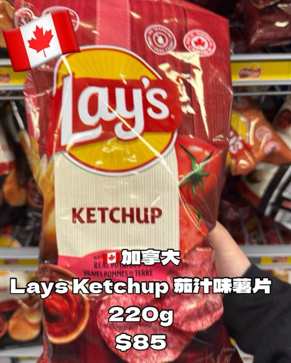 [加拿大] Lays薯片 | Ketchup 茄汁味 Family Size 220g