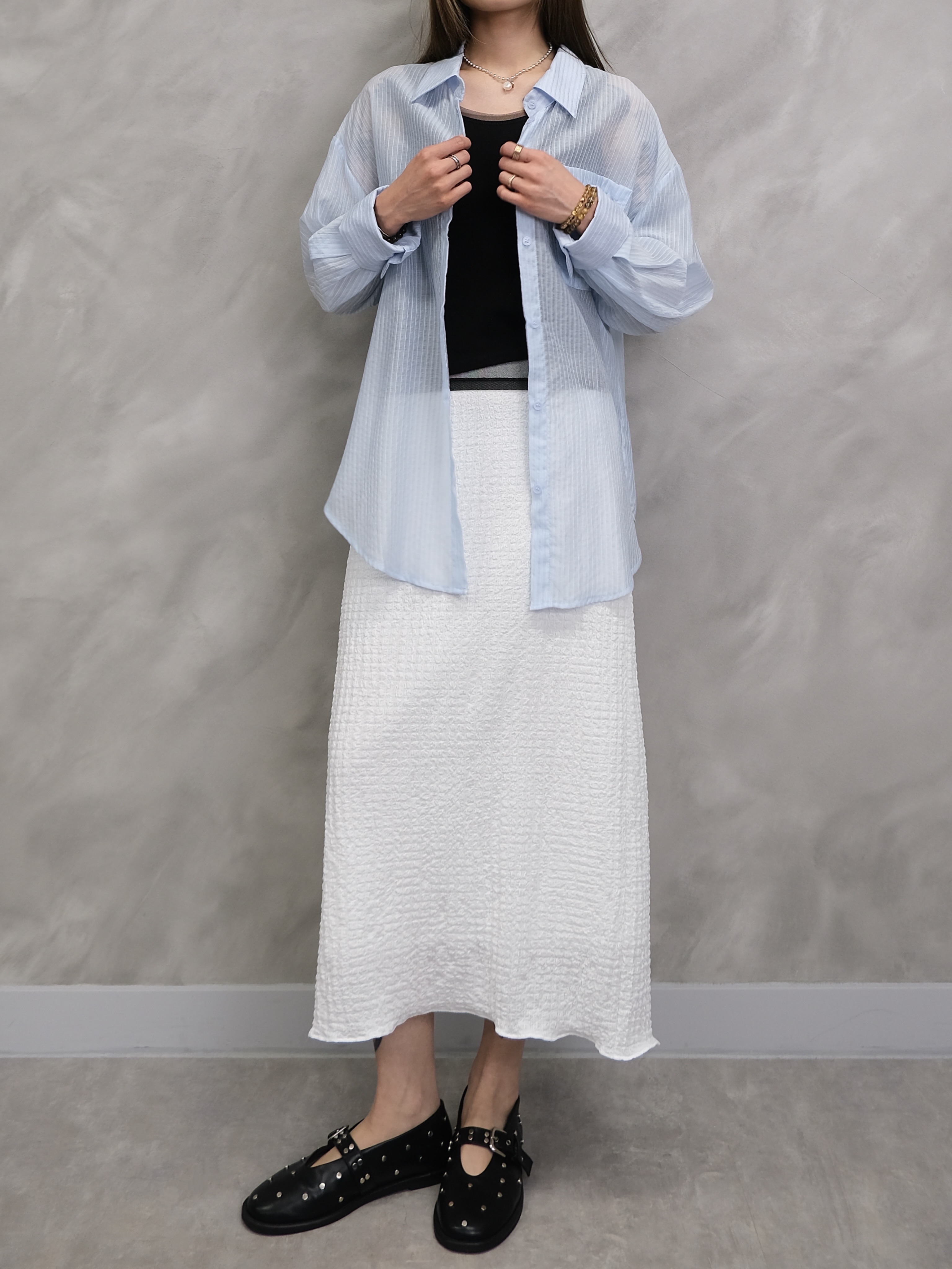 Textured basic skirt #sk42