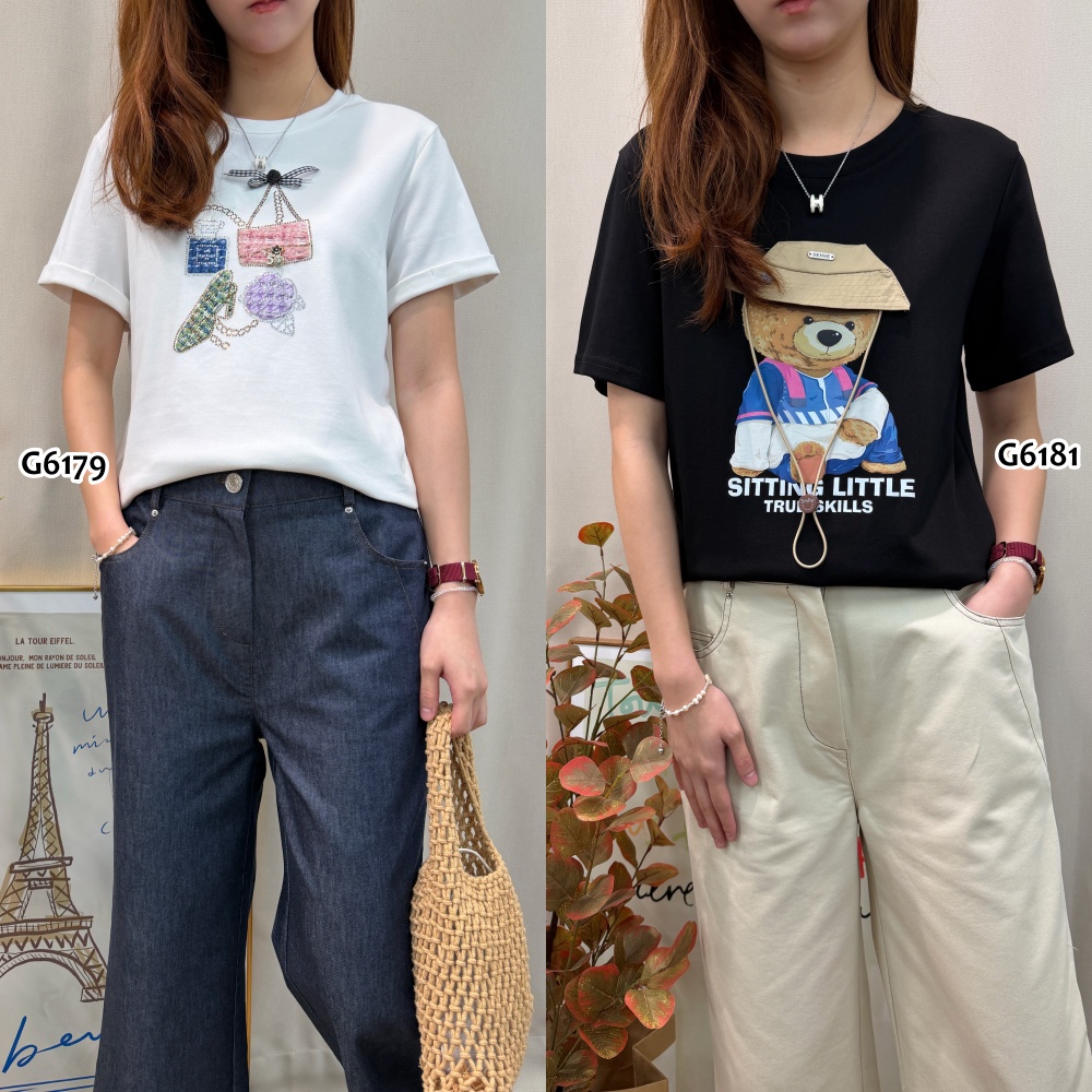 G6179/G6181 韓國🇰🇷靚print tee