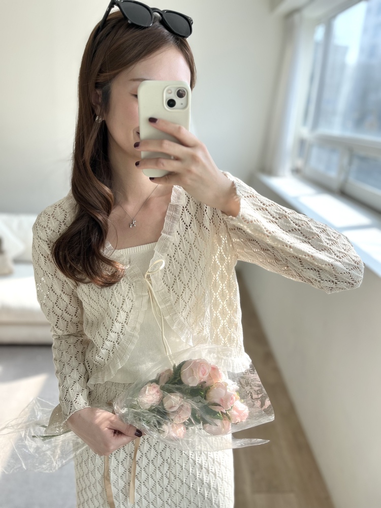 The Lacie Cardigan Set (Ivory)