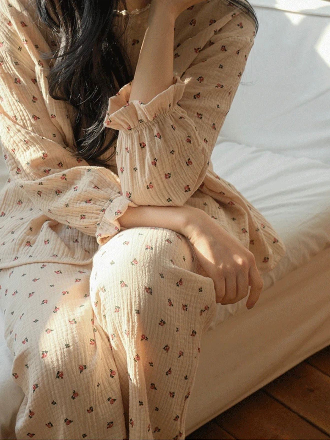 JUUNEEDU玫瑰蕾絲睡衣套裝🌹