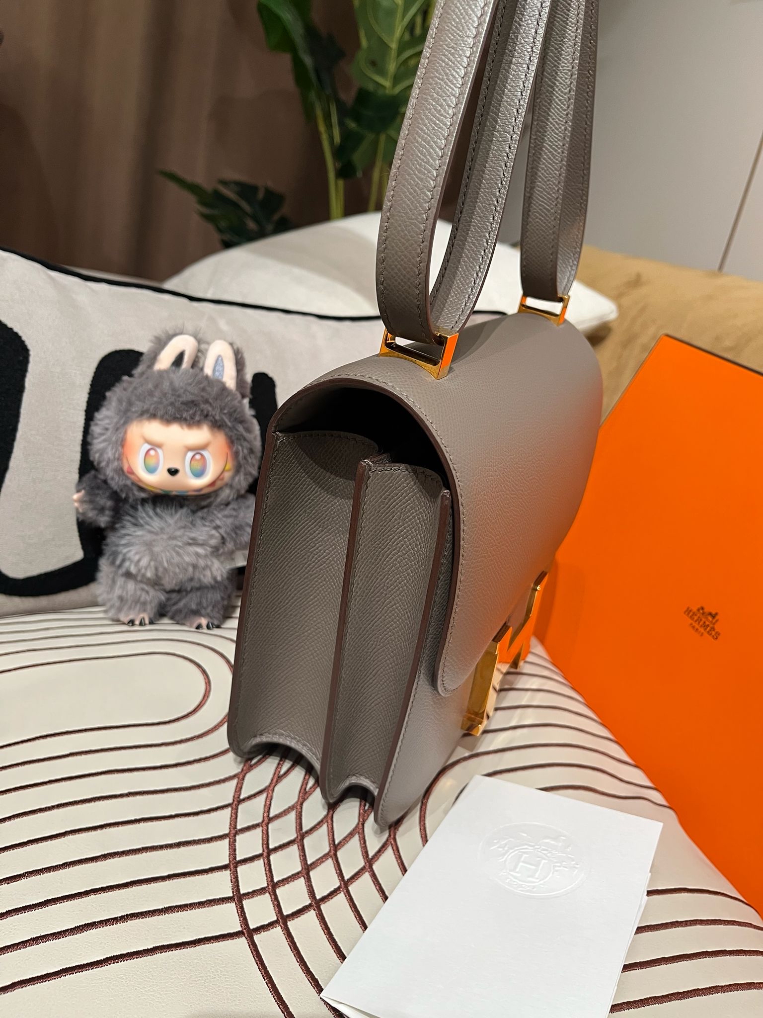 Hermes constance 24,STAMP D,ETAIN,100%Authentic, 98% new  ✅專門店收據✅Dust bag✅Box