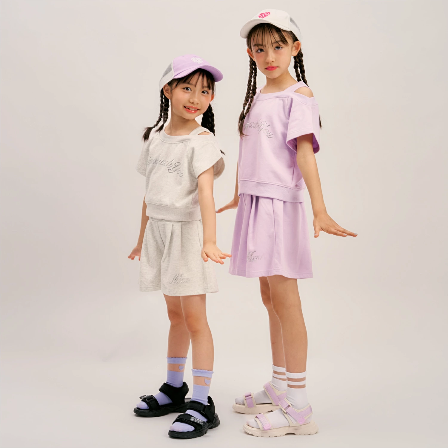 🆕【⭐訂購⭐】🇯🇵日本直送 🌀MINIMAL水鑽Logo單肩Tee+褲 套裝［3款選］🌀[ELFA-0138][260717]