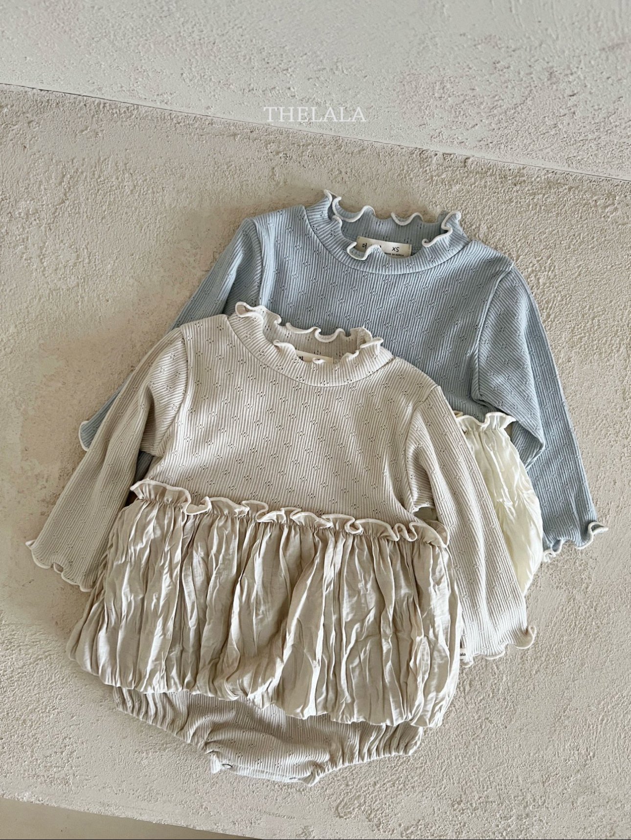 🌸預訂 韓國直送🌸🇰🇷THELALA兩色皺褶裙擺長袖包屁衣