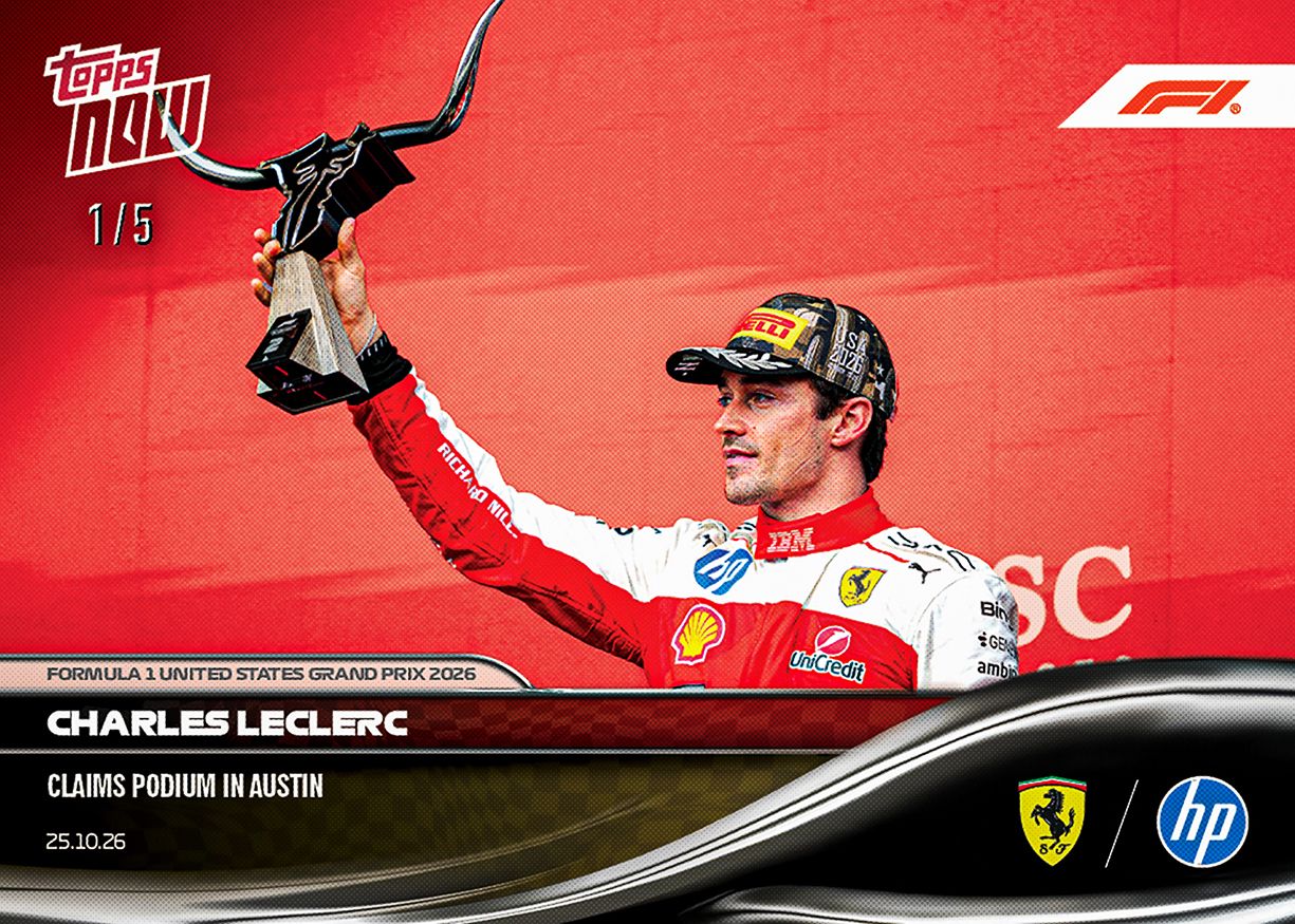 Charles Leclerc - 2026 F1 Topps NOW® #69 United States GP 頒獎台卡【團購】