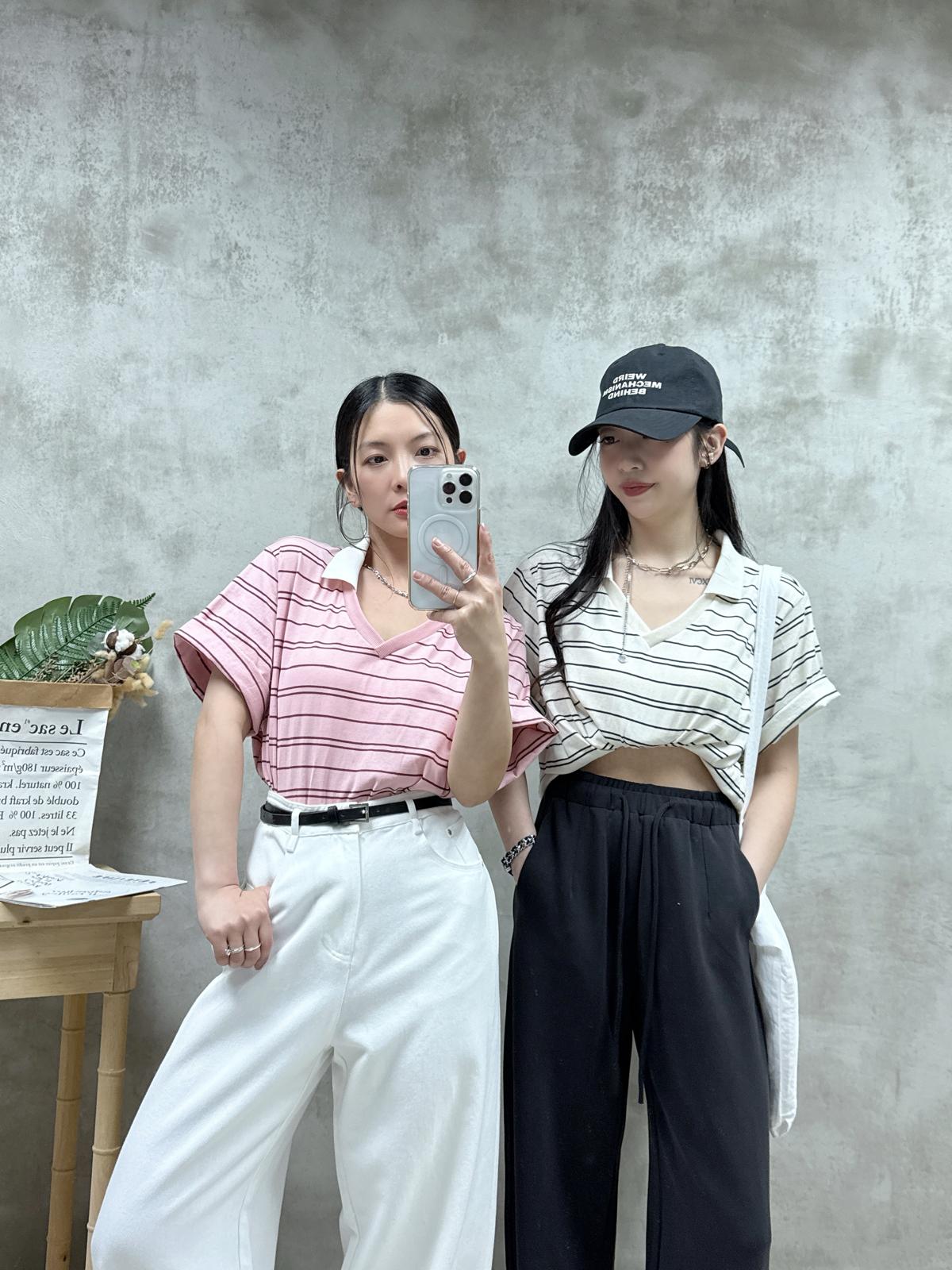 E10 polo領橫間Top