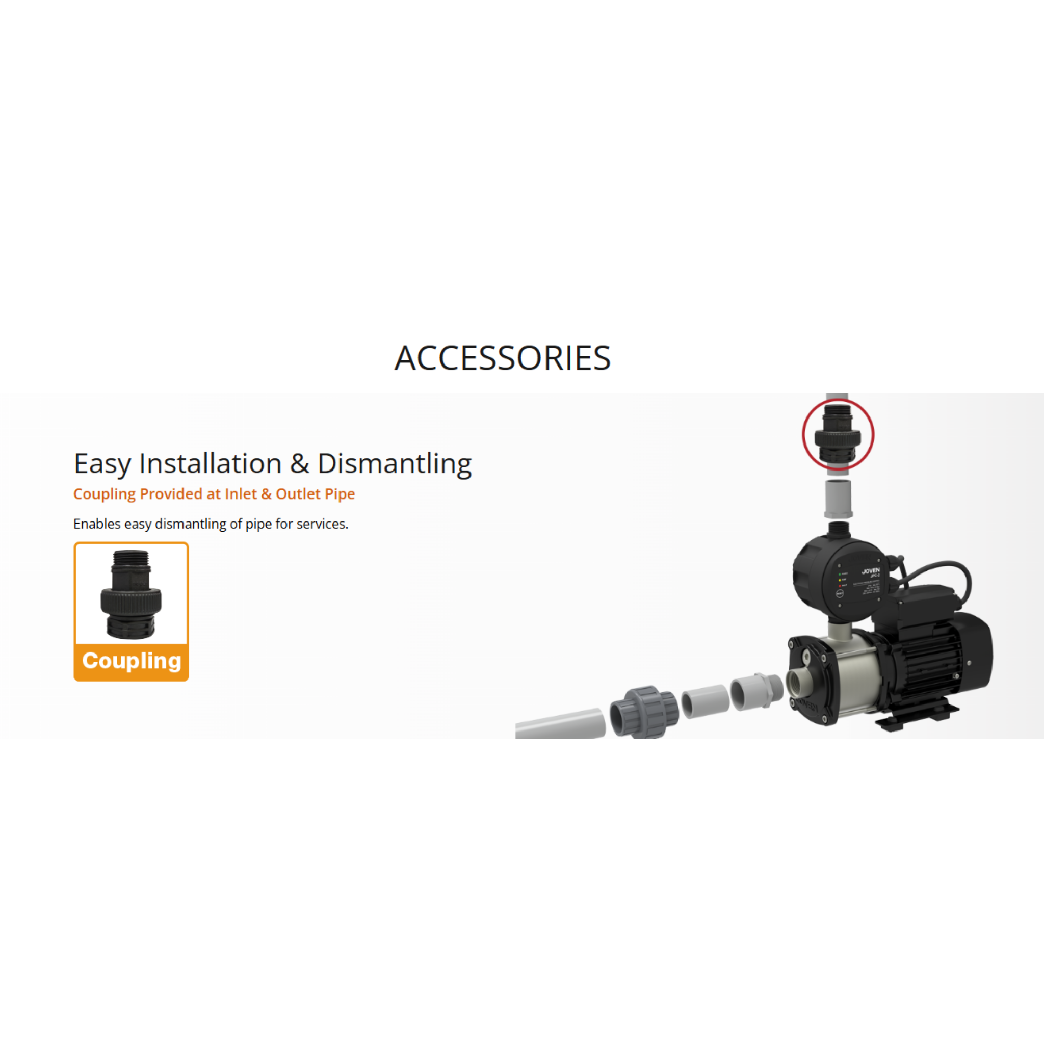 Joven Water Pump 0.75Hp Stainless Steel Automatic Water Pump (JHP 3-40)