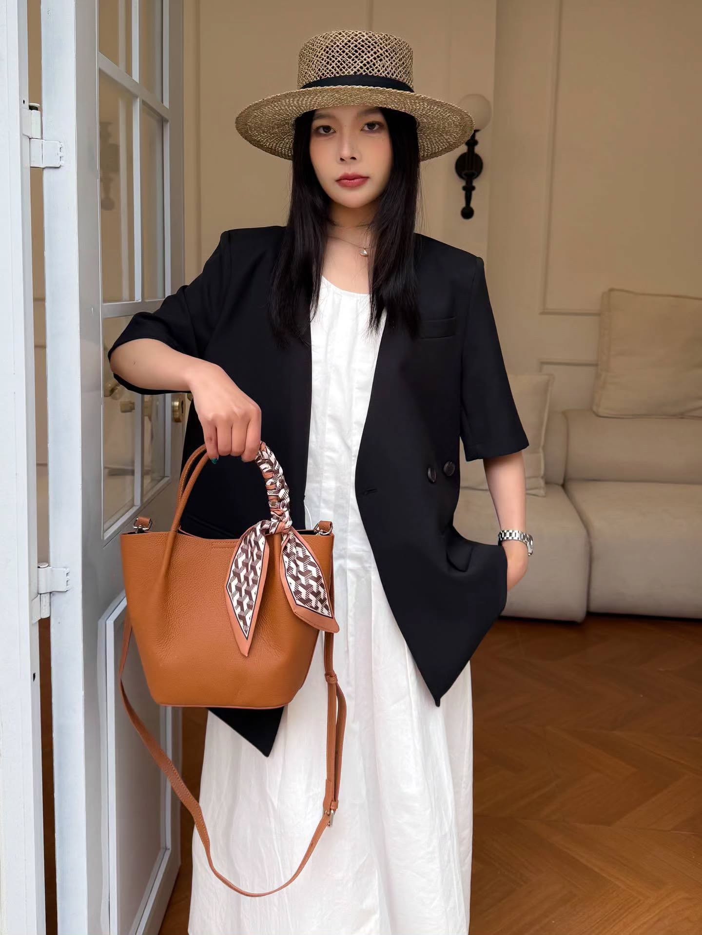 3313# 经典菜篮子包 附送丝巾 TOGO头层牛皮🇨🇳