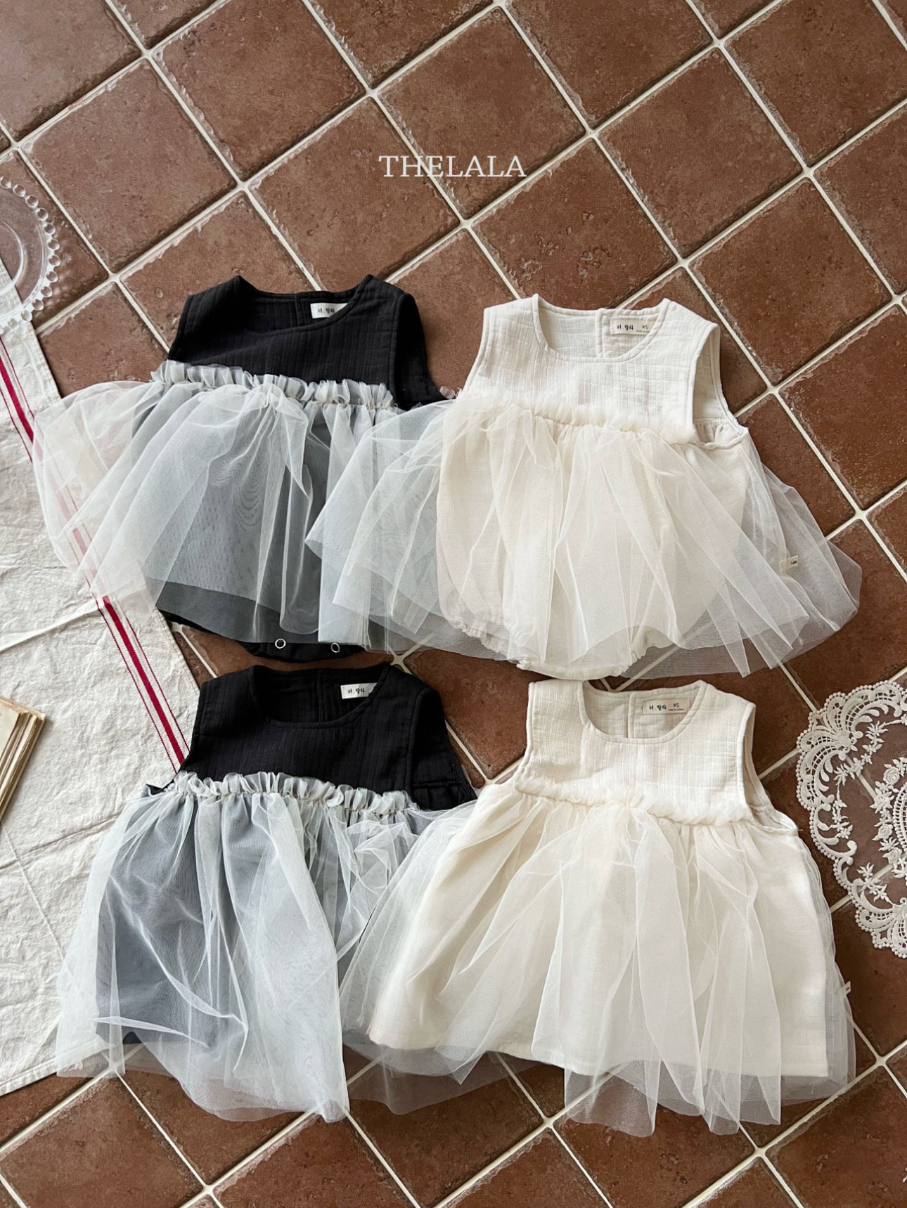 🌸預訂 韓國直送🌸🇰🇷THELALA兩色優雅薄紗背心包屁衣