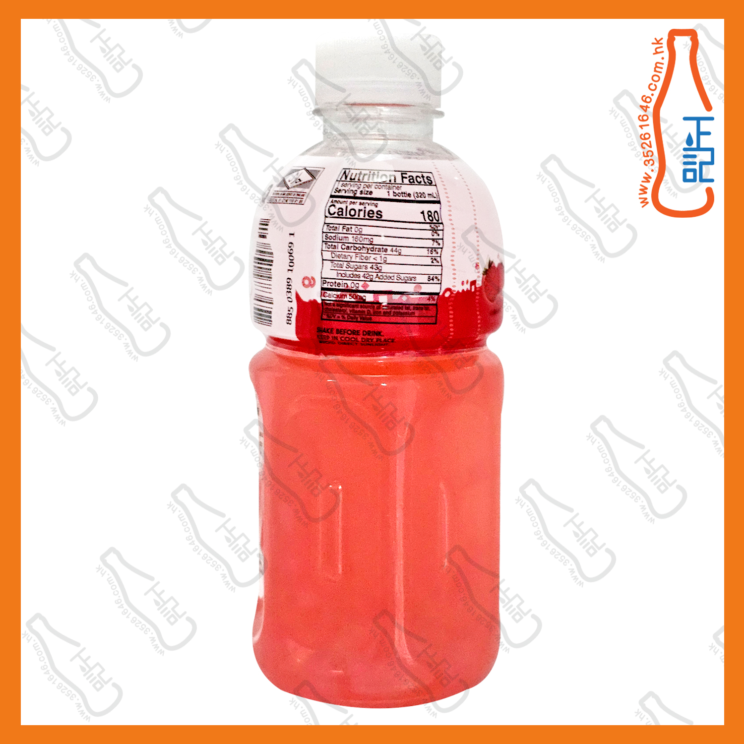 MOGU MOGU【士多啤梨】蒟蒻果粒果汁 320ml x 24支 /箱