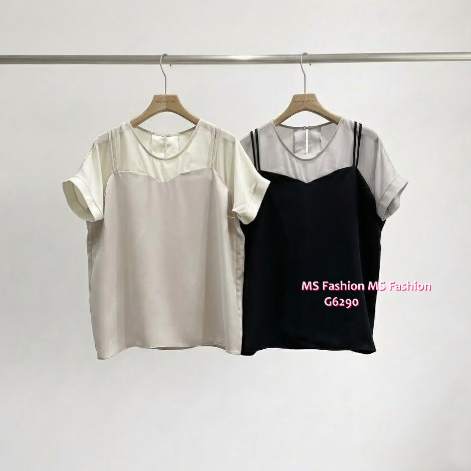 G6290 韓國🇰🇷靚料假兩件top