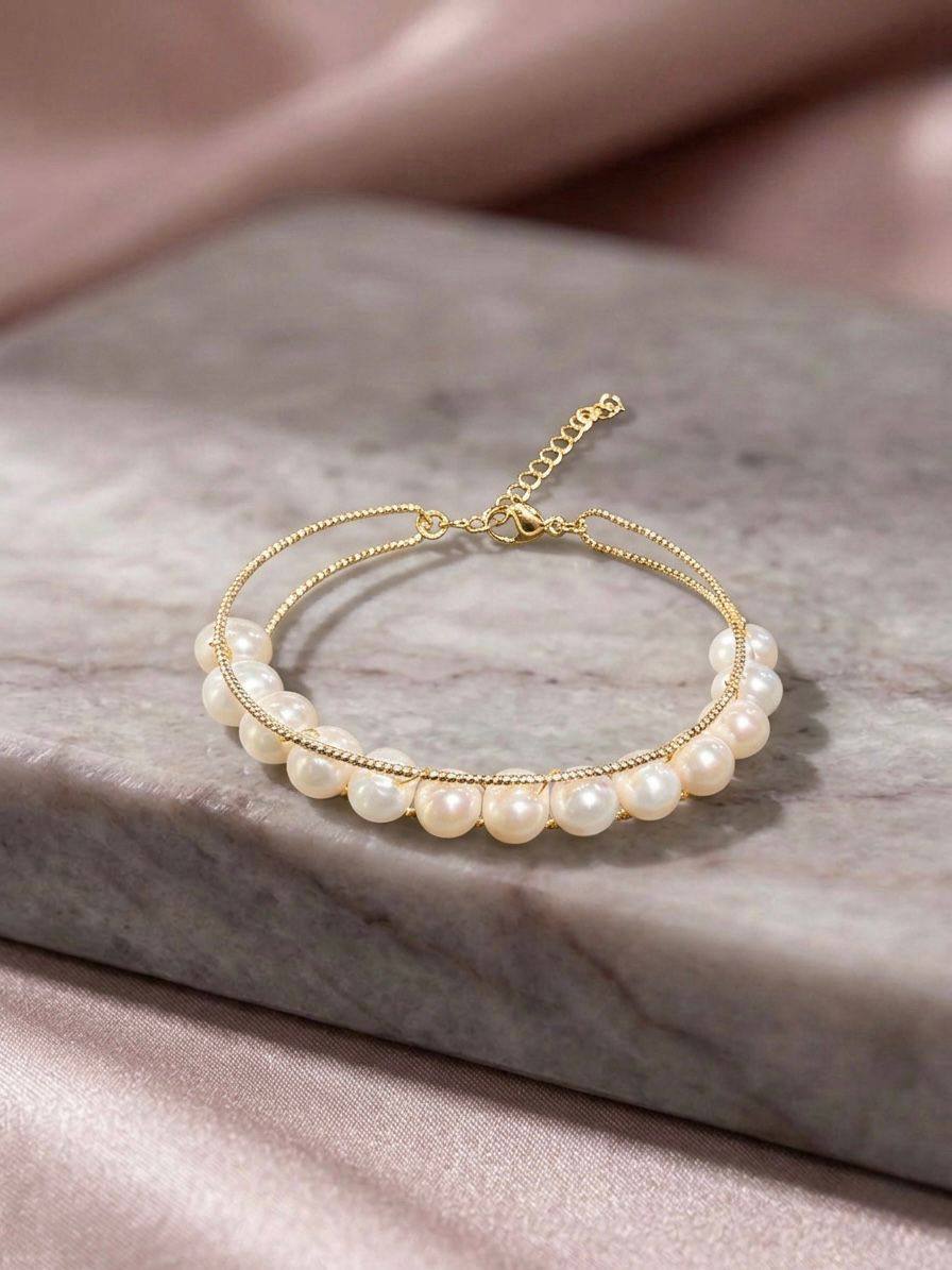 White Pearl Bangle 2
