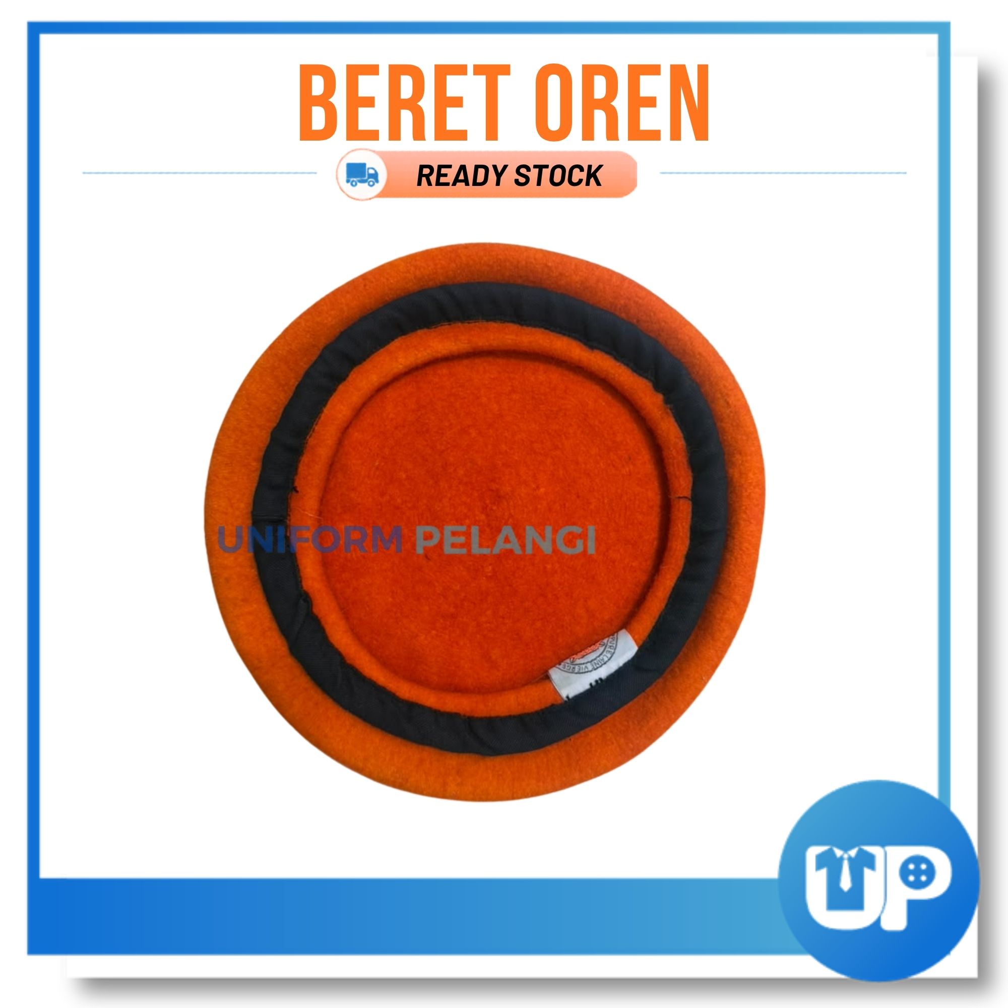 Kangol Beret Oren TUSPA/KASPA/SISPA/A.PM/ GURU/CIKGU/ (GURU SEKOLAH, PELAJAR SEKOLAH DAN UNIVERSITI)