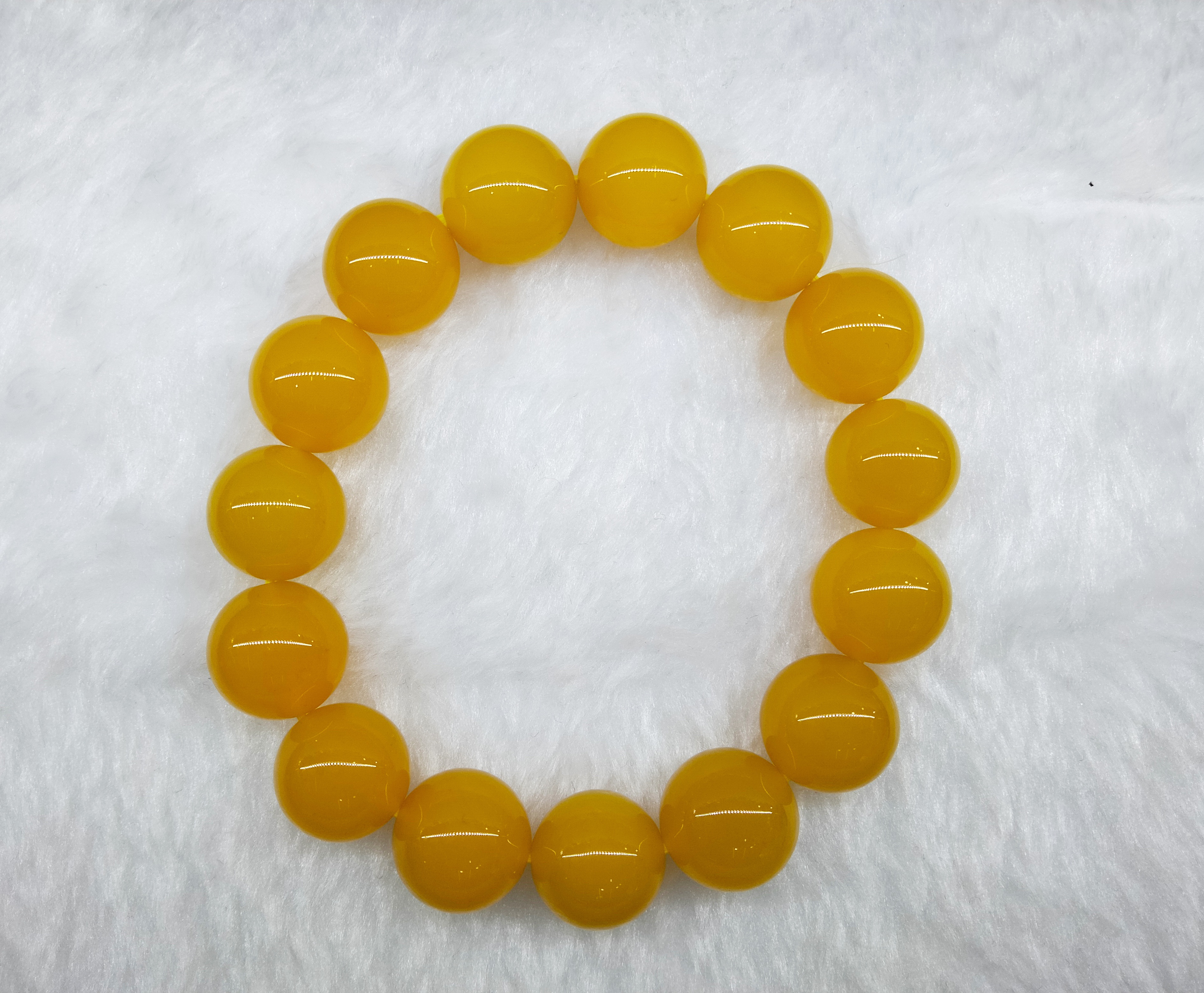 黃瑪瑙手串 (14+mm)