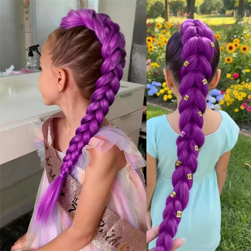 馬尾辮假髮 紫色 26英吋 UB0247
