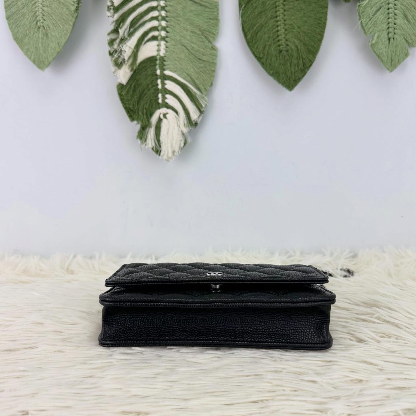 CHANEL 閑置品🌟 黑色銀扣荔枝皮WOC 2026年 全套有單🖤