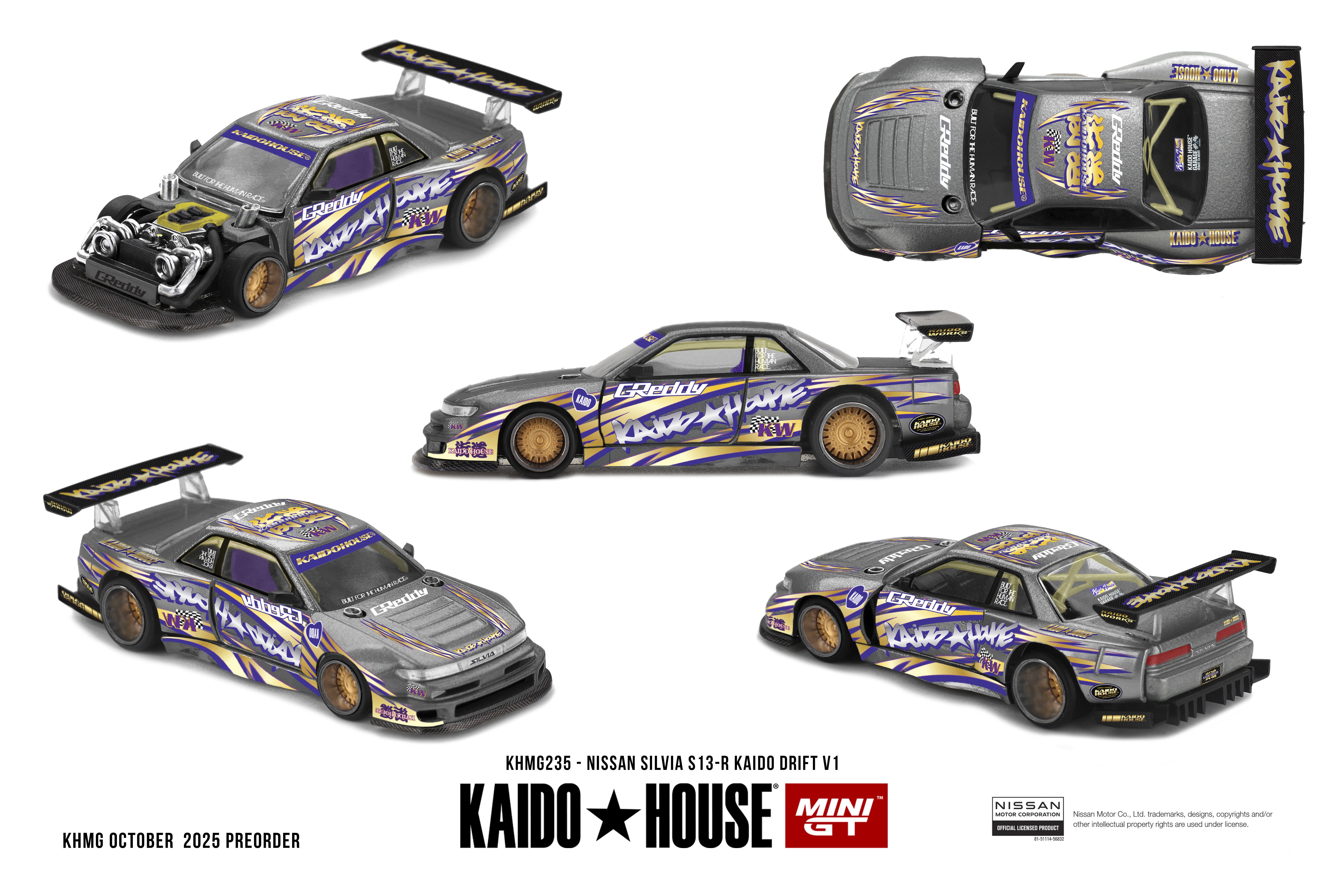 Kaido House 1/64 Nissan Silvia S13-R KAIDO DRIFT V1 - KHMG235