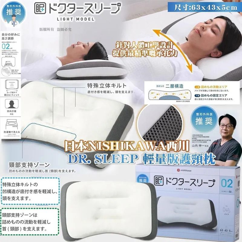 $280件.2件或以上$270件.日本 Nishikawa 西川 Dr. Sleep 輕量版護頸枕