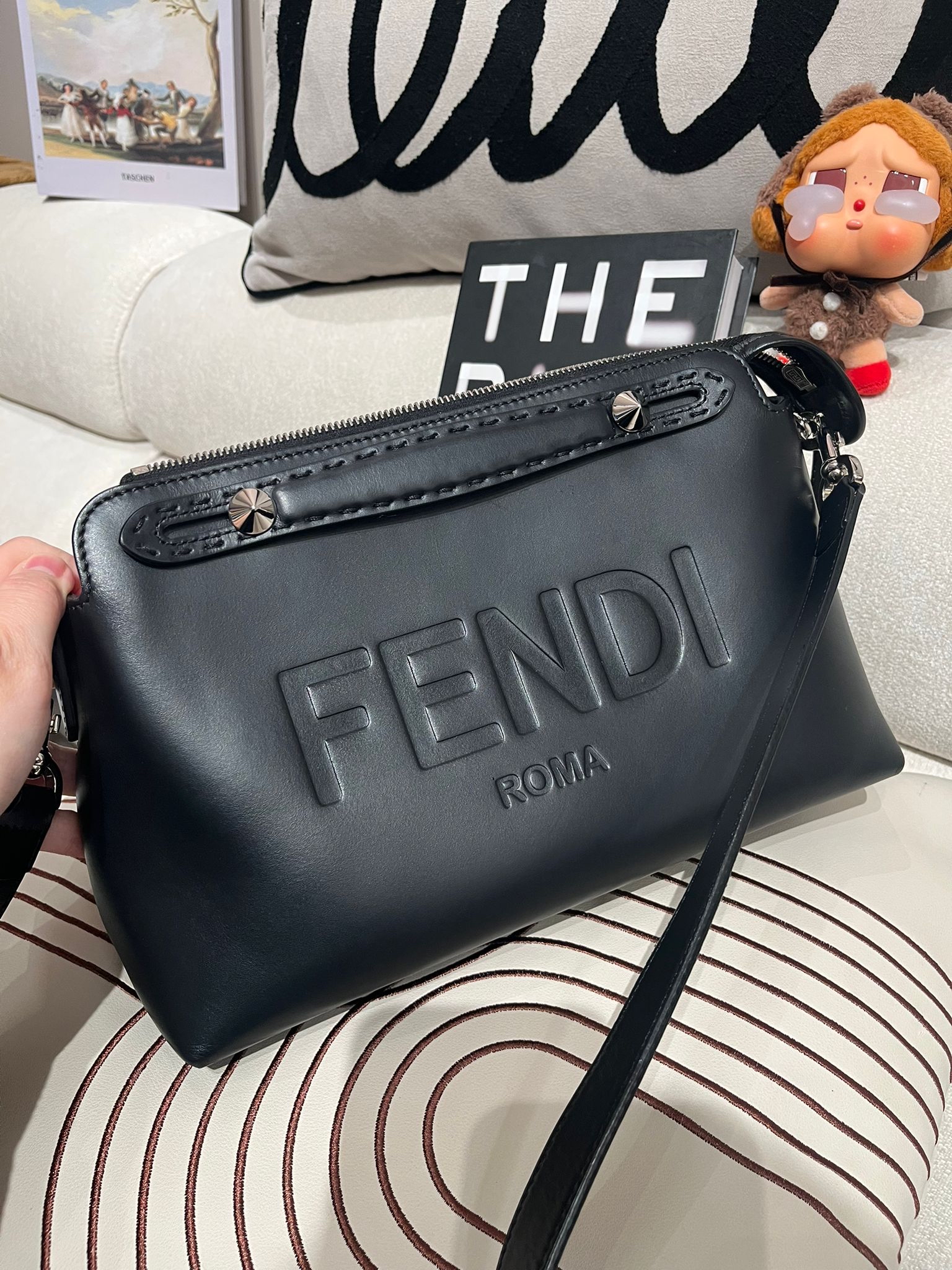 Fendi By The Way So Black Calfskin 100%Authentic, 90%New ✅Dust bag